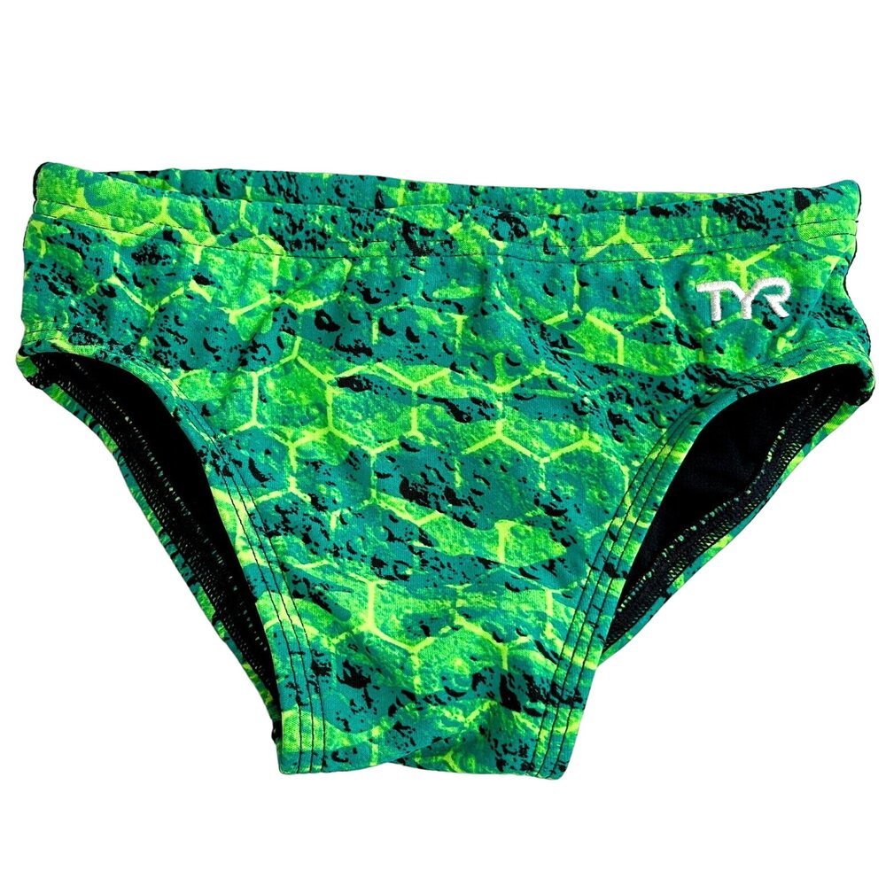 SAMPLE - TYR DuraFast Elite Boys Agon Agran Racer Swim - Green - Youth Size 22